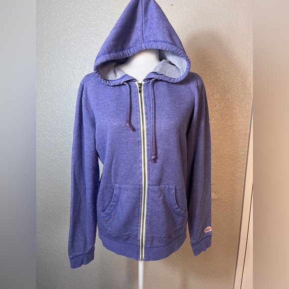 Roxy Beach Bluish/ Purple Zip-Up Hoodie L Y2K - Picture 1 of 9
